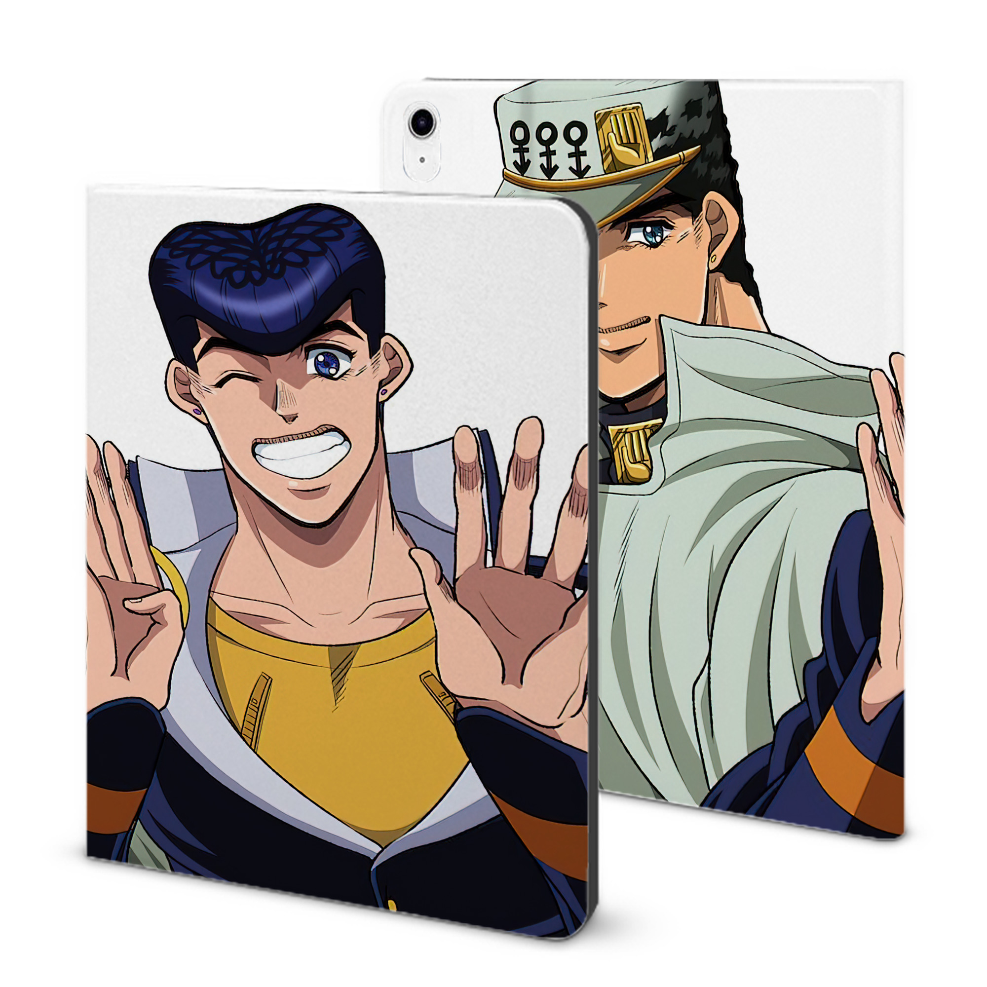 （画像用） ジョジョの奇妙な冒険 JoJo's Bizarre Adventure IPad ケース ブック型 PUレザー TPU 耐衝撃 軽量 薄型 ペン収納なし 全面保護 IPad 各モデル対応